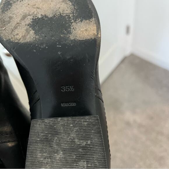 Alexander Wang Anouck Chelsea Bootie Black Leather Gray Stitch Size 35.5/ US 5.5 - Picture 16 of 16